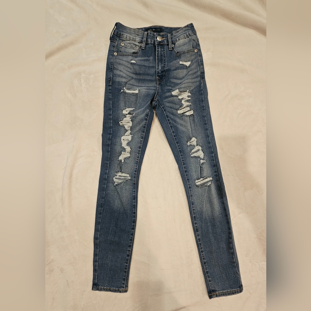 Aeropostale Blue Distressed Jegging Reg 6‎ - Great Condition